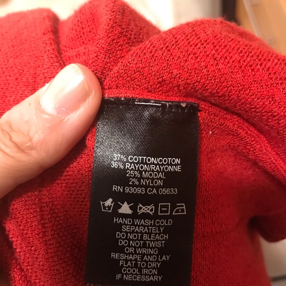 Nic + Zoe red knitwear bodycon flared dress dress. Size M Petite. EUC. - Picture 7 of 9